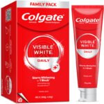 Colgate Visible White Tooth paste Teeth Whitening Starts in 1 week, Combo Pack of 4x120g Toothpaste(480 g, Pack of 4)