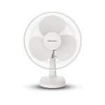 Bajaj Frore Neo Table Fan 400 MM | Table Fans For Home & Office | Aerodynamically Balanced Blades | 100% Copper Motor | High Air Delivery | 3-Speed Control | 2-Yrs Warranty 【White】