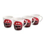 Cello Melamine Mug – Set of 4, Multicolor, 200ml