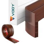 VOOY 39-Inch Brown Silicone Door Bottom Sealing Strip | Self-Adhesive Gap Filler Guard | Blocks Cockroaches, Insects, Dust, Air & Noise | Weatherproof Door Seal Protector (1)