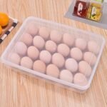 Stewit 24 Grid Egg Storage Box Egg Refrigerator Storage Tray, Stackable Plastic Egg Containers for Fridge Kitchen Size of The 24 Egg Storage Box is (31x23x6) Cm