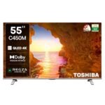 TOSHIBA 139 cm (55 inches) C450ME Series 4K Ultra HD Smart QLED TV 55C450ME (Silver)