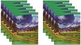Apsara Small size Softbound Notebook |19 CM x 15.5 CM Approx – Pages 172 | Maths Unruled | GSM 56 | Use For School & College Students and Professionals | Covers May Differ | Pack of 12 Books