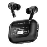 HAMMER Screen TWS, ANC (32dB), Smart Touch Display True Wireless Buds, Type-C Fast Charging, Bv5.4, Find My Earbuds, 4 Mics ENC for Clear Calling, Transparency Mode, EQ Mode (Black)