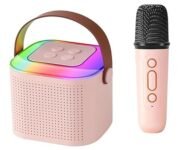 Kidara Sing Square Karaoke with Speaker Bluetooth Mic Kids Singing Dynamic Lights | USB-C Rechargeable Wireless Portable | Ages 3 4 5 6 7 8 9+ Girl Boy Kids Toddler (Multicolor)