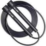 ABB INITIO GYM (A De Jure Fitness Brand) Adjustable Lightweight Jump Rope – Tangle-Free Skipping Rope with Durable Plastic Handles – Ideal for Fitness, Cardio, CrossFit, and Gym Workouts – Pack of 1