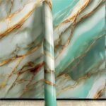 ERA WALLPAPER Golden Shade Walls Sticker Waterproof,Oil Proof & Heat Resistant Kitchen Wall Tiles Stickers Wall Paper for Home,Living Room,Bedroom,Bathroom,Hotel,Pan&Shop Caounter,PVC(1,New Sky Gold)