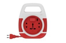 GM 3040 Square Flex Box – 3-Socket 2‑Pin Extension Cord with Handle, LED Indicator & International Socket (5 m, Polycarbonate)