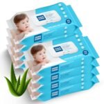 Mee Mee Wet Wipes for Baby Skin with Aloe Vera Paraben Free, Fragrance Free, pH Balanced, Hypoallergenic free, Baby Wipes Combo, 72 Wipes/Pack With Lid (Pack of 8)