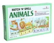 Creative Educational Aids P. Ltd. – CRE0640 Match N Spell Animals Puzzle (Multi-Color, 12 Pieces)