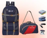 Kyros Rucksack and DB bag Combo Pack For men and women-Blue Rucksack -65 L(Blue) Rucksack – 65 L(Blue)