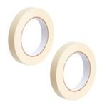 AIPL Masking Tape – 20 Meter Length 12MM / 0.5″ – 2 Rolls Per Pack – Easy Tear Tape, Best for Carpenter, Labelling, Painting and leaves no residue after a peel.