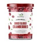 GreenFinity Dried Sliced Cranberries 250 Gram – Antioxidant-Rich, Energy-Boosting Healthy Snack Cranberry
