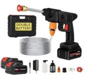 TEKCOOL Car Washer High Pressure Gun Cordless Portable Wireless Pressure Washer Gun 48V 12000mah High Pressure Water Gun for Car Wash Bike Washing Cleaning| Adjustable Nozzle and 5M Hose Pipe