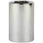 STANLEY 1-88-740 Chrome Vanadium Steel 6 Point Standard Socket 1/2 inch 18 mm Silver