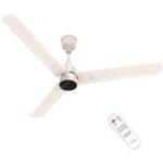 Polycab Wizzy Plus 1200mm 5-Star BLDC, Remote Ceiling fan for Living Room| 55% Energy Saving, 100% Copper, High Air Delivery, Reversible & Timer | 3+1 yr Warranty【Beige Rosegold】