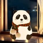 BTfash Panda Night Lamp for Bedroom, Cute Lamp, Panda Light, Room Decor, Valentine Gift for Girlfriend (Close Eye)