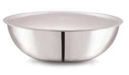 Cello Tri-Ply 28 cm Stainless Steel Cookware Tasla with Lid 4.8 LTR | Tri-Ply Bottom Tasla with SS Lid | Induction and Gas Stove Friendly | Dishwasher Safe | Silver