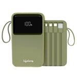 Lifelong ZenCharge 20000 mAh 22.5 W Compact Pocket Size Power Bank with 6 Input/Output Ports (Olive, Lithium Polymer, Fast Charging, Quick Charge 3.0 for Mobile, Earbuds,Speaker, Tablet)