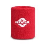 Nivia Sweatband for Men & Women, Wristbands for Tennis, Basketball, Running, Sweat Band for Gym & Athletes (Small, Red)