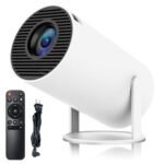 Smart Projector with Android 11 HD Projector 1080P 4K WiFi6 BT Home Theater Video Projector 180° Rotatable Stand Car Keystone Correction for Mobile Phone TV Stick