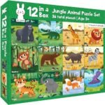 Play Poco 12 in 1 Animal Puzzles for Kids – Ages 1 to 5 – Preschool Educational Activity for Kids – 2, 3, 4 Piece Puzzles with Increasing Level of Difficulty for Greater Skill Building