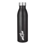MILTON Breeze 1000 Stainless Steel Water Bottle, 1030 ml, Metallic Black | Single walled | Leak Proof | Easy Grip | Easy to Carry | Gym Bottle | Home | Kitchen | Hiking | Treking | Travel Bottle