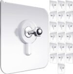 Rylan Wall Hooks for Hanging Strong, 5 Pack Screw Hooks Adhesive Hooks for Wall Heavy Duty, self Adhesive Hook, Wall hangings, Kitchen Accessories Items, Clothes Hanging, Sticky Photo Frame Hangers