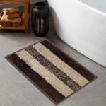GRISHVA Microfiber Door Mat(Brown, Medium)