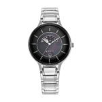 Titan Premium Workwear Black Dial Analog with Date Stainless Steel Strap Watch for Women-NS2674SM01