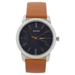 Sonata Knot Blue Dial Leather Strap Analog Watch for Men-NR77107SL01