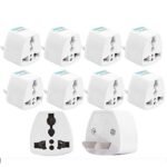 Hi-Plasst India to Australia Plug Adapter (Pack of 10) Type-I Universal Socket Converter | Australian Adapter for Indian Plugs for China, New Zealand, Argentina, Fiji | Cross Pins Adaptor Plugs