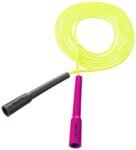 DE JURE FITNESS Adjustable Slim Shape Weight Loss Ball Pencil Speed Skipping Rope (275cm) (Pink Grey (Yellow))