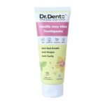 Dr.Dento Vanilla Icey Mint Natural Toothpaste -16 Gm | SLS & Fluoride-Free | Enamel-Safe Teeth Whitening with N-Hap & Theobromine for Remineralisation, Cavities & Bad Breath | Organic & Vegan