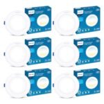 PHILIPS polycarbonate 10-watt 3 Colours in 1 LED Downlighter|Starfit 3 Colours in 1 LED Downlighter for Home & Decoration|Colour : Tunable White, Pack of 6