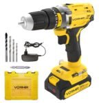 iBELL VORMIR VR CD21-30 20V Max Cordless Drill Driver | 2 Modes (Drill & Impact), Dual Speed 0–450/1450 RPM, 30 Nm Torque, 10mm Chuck, Includes 2.0Ah Li-ion Battery & Fast Charger
