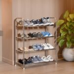 Lifelong Shoe Rack for Home | 4-Tier Multipurpose Storage Stainless-Steel Stand| Ideal for 12 Shoe Pairs|Space Saving Organiser for All Footwear Like Slippers & Sneakers |Durable with Chrome Finish