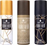 OSCAR Forever Paris+ Forever White + Forever Black Body Deodorant Spray 40ml Each Deodorant Spray – For Men & Women(120 ml, Pack of 3)