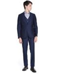 Arrow Men’s Rayon Single Breasted Business Casual Blazer (ARAESU5543_Navy
