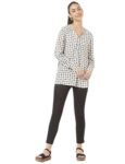 Marks & Spencer Women’s Regular Blouse (T43_4499K_Ivory Mix 8)