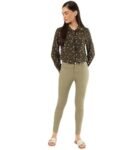 Marks & Spencer Cotton Mix Plain Skinny Fit Jeggings T579434KFADED Khaki_M