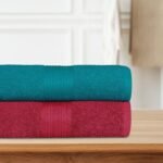 BEDSPUN Cotton, Bath Towel Hand Towel, Gym Towel, Workout Towel, Super Soft, Super Absorbent, Lightweight, Ultra Absorbent, Quick-Drying, Soft And Durable Travel Use,350 TC, Multicolor
