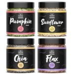 Organic Box Raw Super Seeds Combo 1 KG – Pumpkin, Sunflower, Chia & Flax Seeds (250 g Each) – 100% Raw • High‑Protein • Weight‑Loss • Healthy Gift Pack