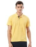 FYLTR Men’s Solid Regular Fit Polo Shirt (FYLSS23MP-005_Golden Sunset S)