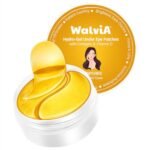 WALVIA Under Eye Patches – Hydra Anti Wrinkle Eye Serum Patch Anti-Aging Under Eye Mask for Removing Dark Circles, Repair Fine Lines Puffiness & Wrinkles(60 Pcs) (Medium, Golden)