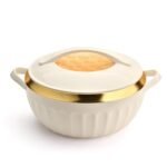 Asian Plastowares – Dignity Casserole – 2500ML |Hot Pot for Roti, Chapati & Meals, Biryani | Casserole for Kitchen & Gifting | BPA-Free, Food-Grade | Beige