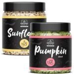 Organic Box Raw Pumpkin Seeds – 250g and Sunflower Seeds – 250g for Eating, Immunity Combo, Protein and Fiber Rich Superfood. Healthy Seeds, Pack of 2 (JAR Pack) – Diwali Gift Pack