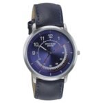 Sonata Poze Quartz Analog Blue Dial Leather Strap Watch for Men-SP70006SL01