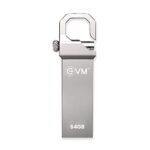 EVM EnStore 64GB Metal USB 2.0 Flash Drive – High Read Speeds up to 15MB/s & Write Speeds up to 8MB/s – Durable Metal Casing – Ideal for Data Transfer & Storage – (EVMPD/64GB)