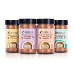 Bevzilla 75 Grams X 4 Flavoured Instant Coffee Powder Pack of Colombian Gold, Turkish Hazelnut, French Vanilla & English Butterscotch | 75 Gms Each | Bottle| Premium Arabica Instant Coffee